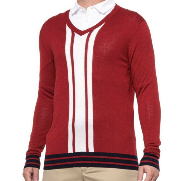 Rule 18 Men's V-Neck Sweater - Picture 1 of 9